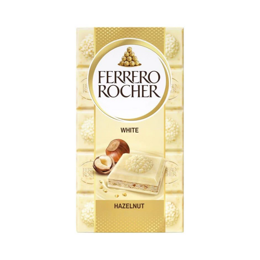 FERRERO White Chocolate Bar with Hazelnut 90g