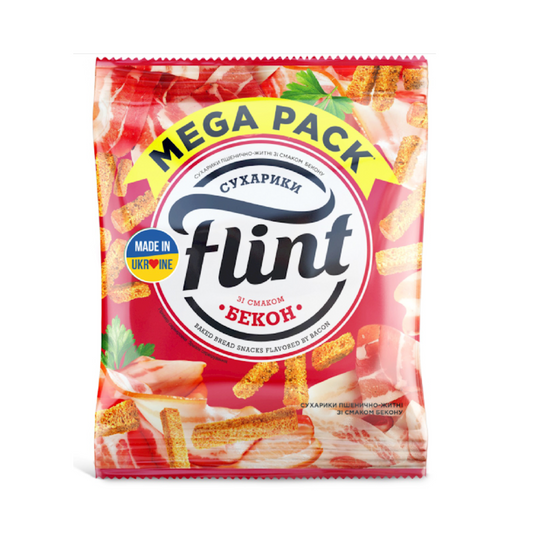 FLINT Bread Snacks with Bacon Flavor, 110g