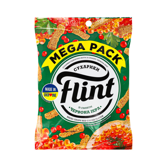 FLINT Bread Snacks with Red Caviar Flavor, 110g