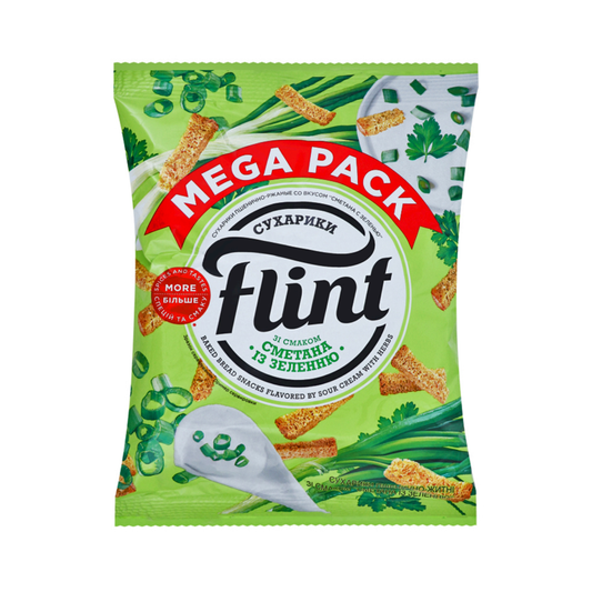FLINT Bread Snacks with Sour Cream and Greens, 110g