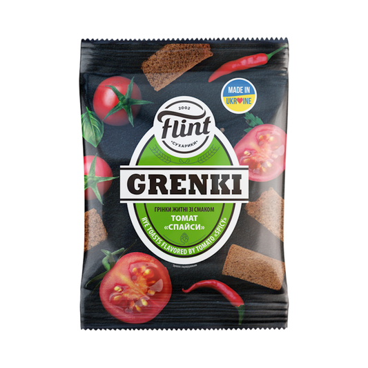FLINT Dry Bread Rye with Tomato Spicy Flavor, 110g