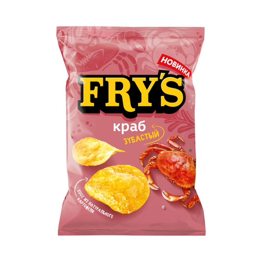 FRY'S Potato Chips "Toothy Crab" 130g