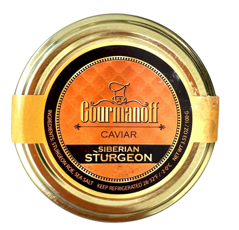 GOURMANOFF Caviar Black Siberian Sturgeon, 100g