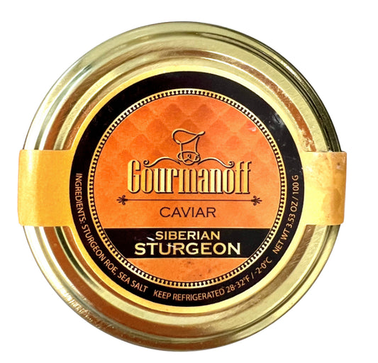 GOURMANOFF Caviar Black Siberian Sturgeon, 100g