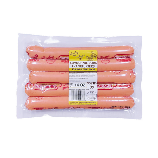 GOLD STAR (Pre-pk) Slivochnie Pork Frankfurters, ~400g