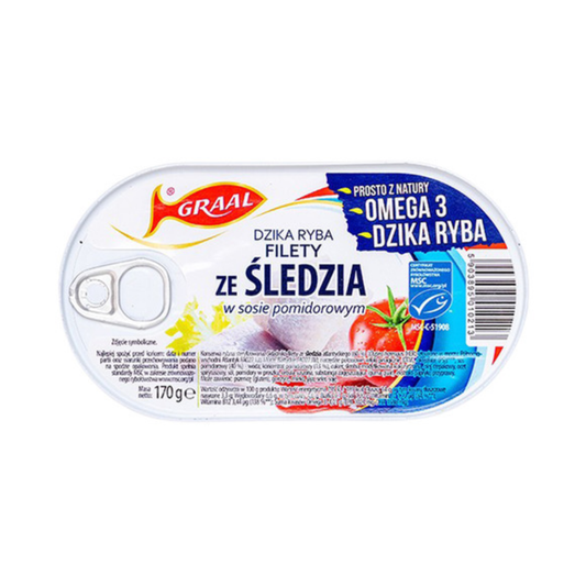 GRAAL Herring Fillets in Tomato Sause, 170g