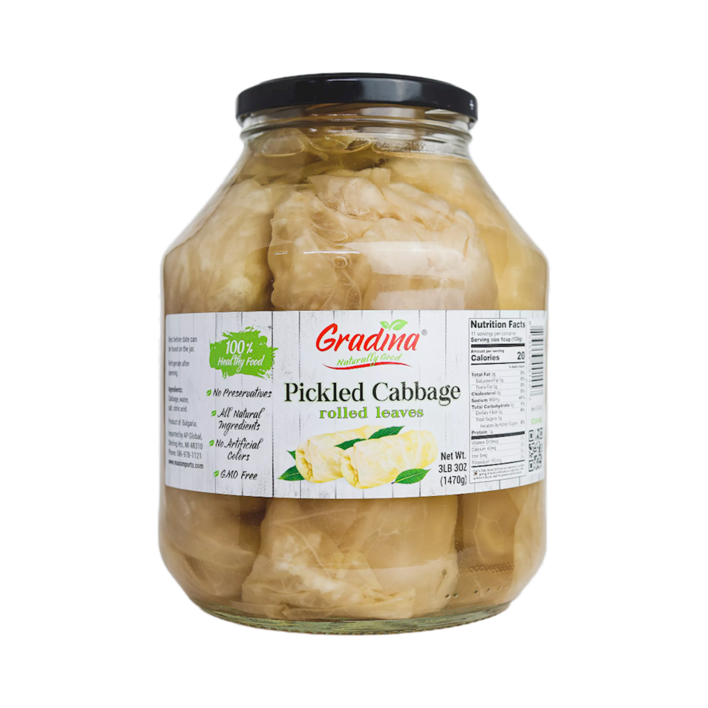 GRADINA Cabbage Leaves, 1470ml