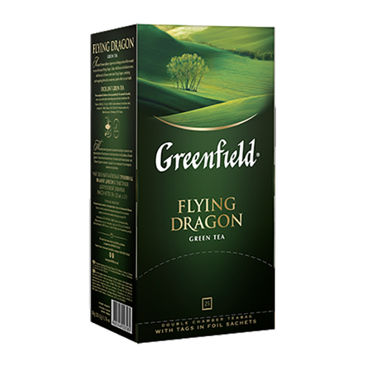 GREENFIELD Flying Dragon Green Tea, 25bags