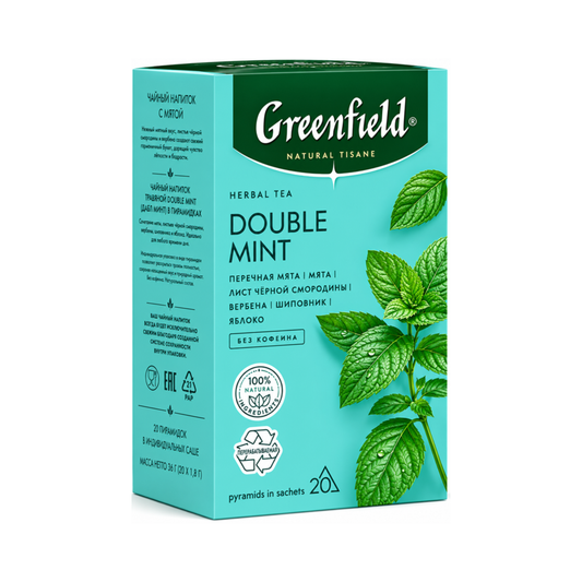 GREENFIELD Herbal Tea Double Mint, 20 tb