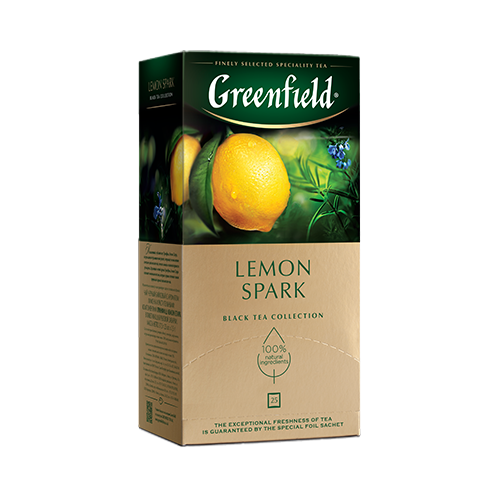 GREENFIELD Lemon Spark Black Tea, 25bags