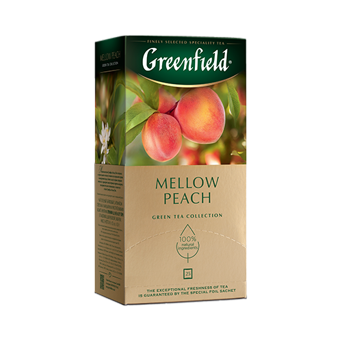 GREENFIELD Mellow Peach Green Tea, 25bags