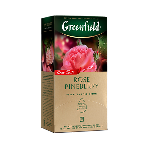 GREENFIELD Rose Pineberry Black Tea, 25bags