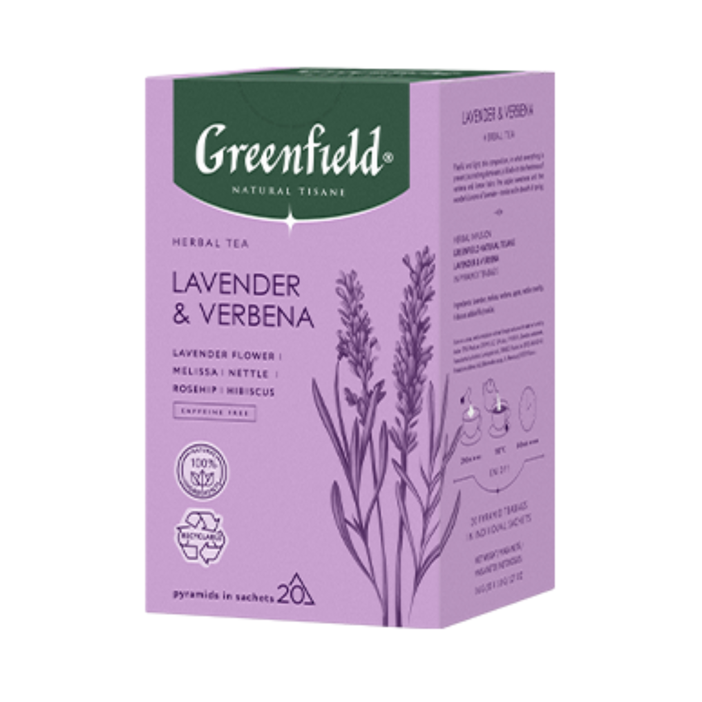GREENFIELD Tisane Lavender & Verbena, 20 tb