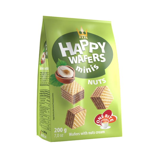 HAPPY WAFERS Wafers with Nut Cream Minis, 200g
