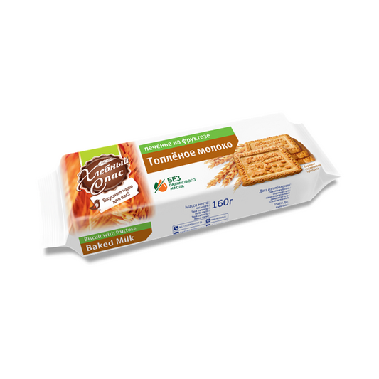 HLEBNY SPAS Sugar Free Cookies Baked Milk Flavor 160g