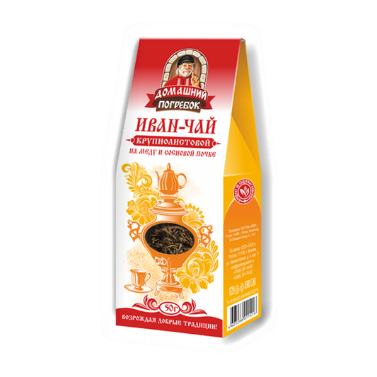 DOMASHNIY POGREBOK Ivan-Chai Willowherb Herbal Tea with Honey and Pine Cone, 50g