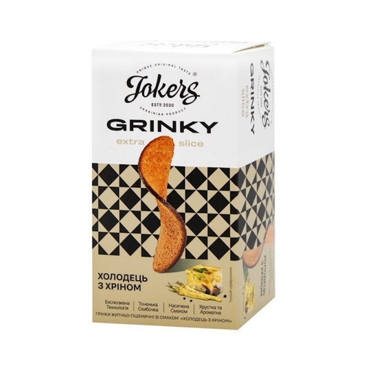 JOKERS Rye Bread Snacks Aspic with Horseradish Flavor, 90g