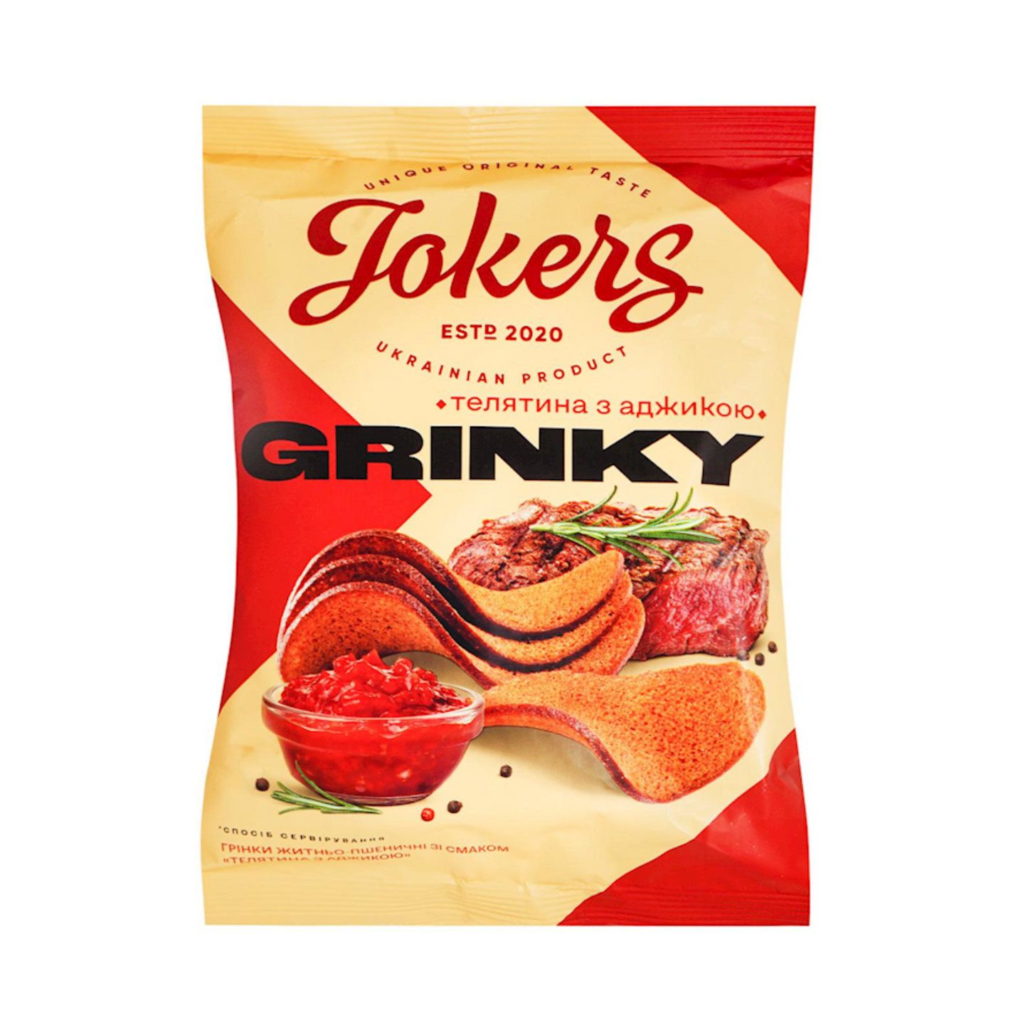 JOKERS Rye Bread Snacks "Veal with Adjika" 80g