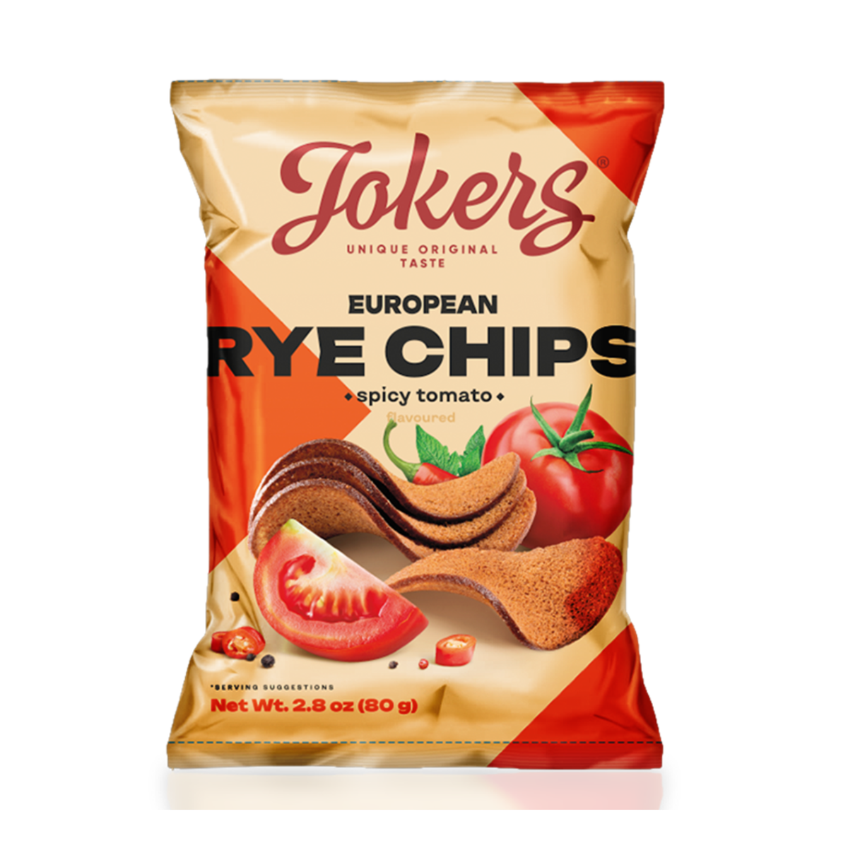 JOKERS Rye Bread Snacks with Spicy Tomato Flavor, 80g