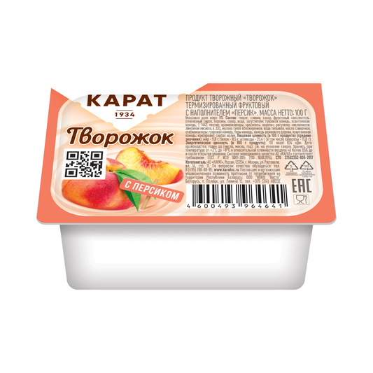 KARAT Farmer Cheese with Peach 230g