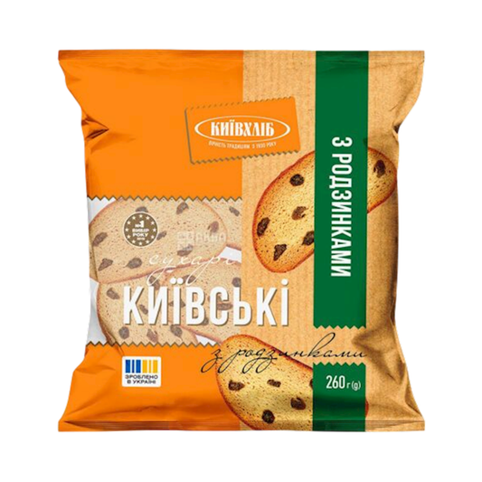 KIEV HLEB Kiev Rusks with Raisins, 260g