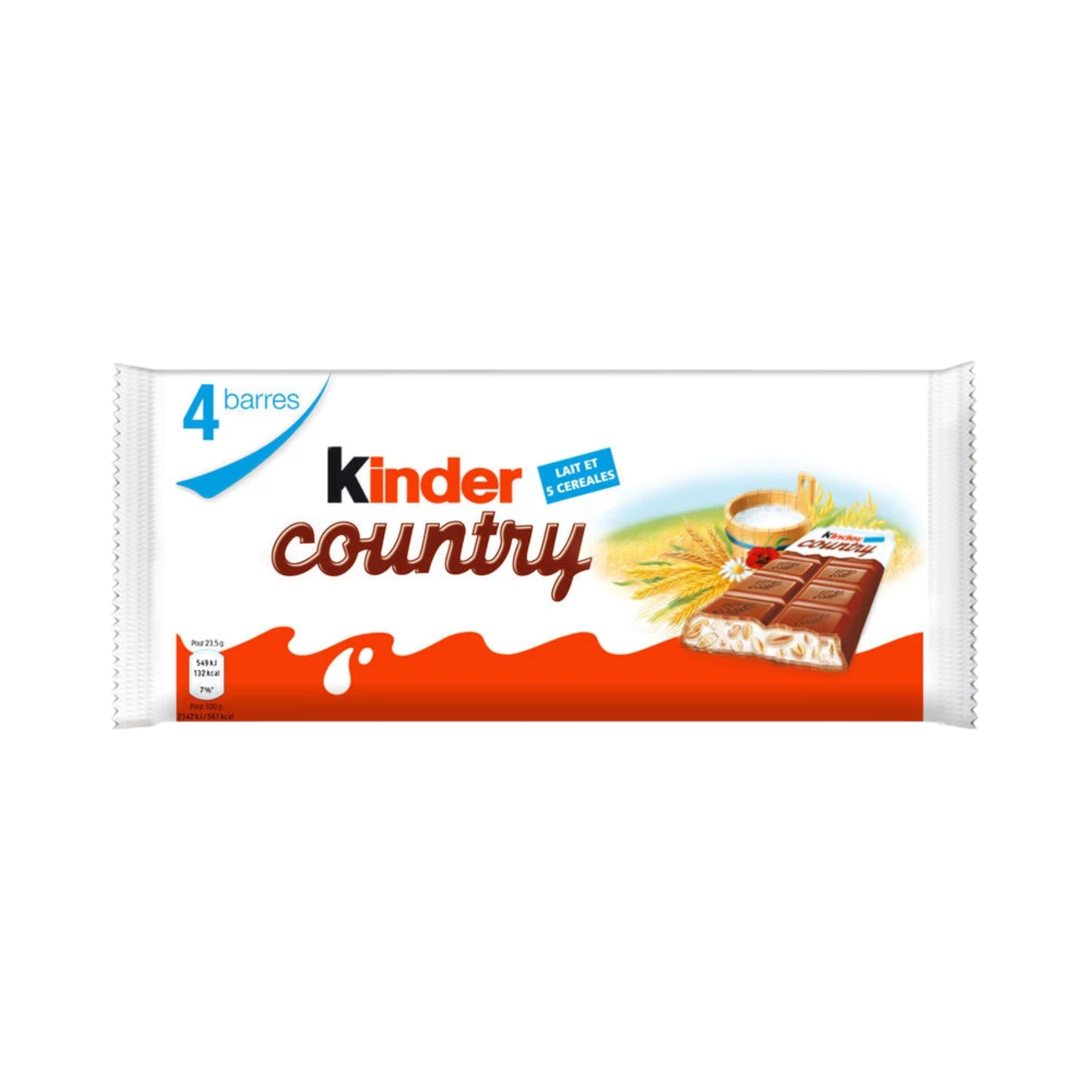 KINDER Country Milk Chocolate with Grains, 94g