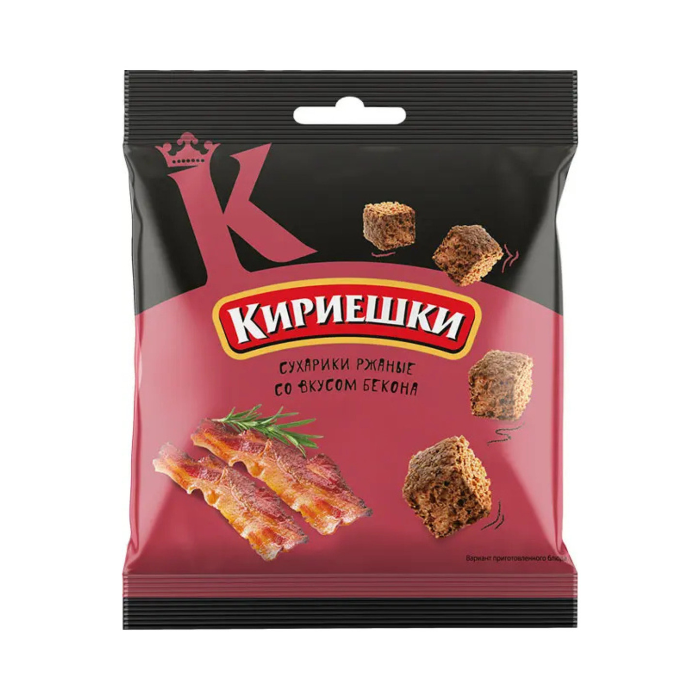 KIRIESHKI Rye Bread Snacks with Bacon Flavor, 40g