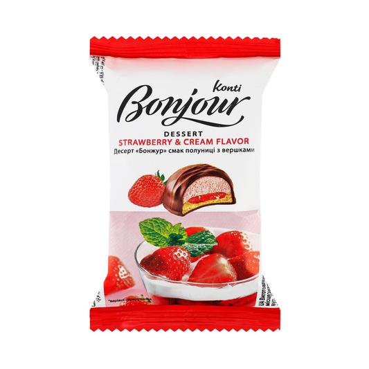 KONTI Bonjour Souffle Dessert with Strawberry, 29g
