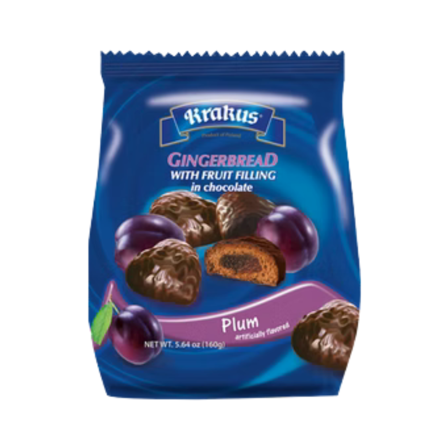 KRAKUS Chocolate-glazed Gingerbread with Plum, 160g