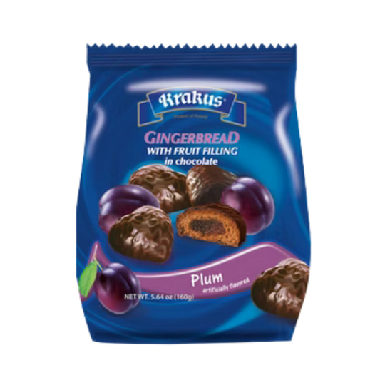 KRAKUS Chocolate-glazed Gingerbread with Plum, 160g