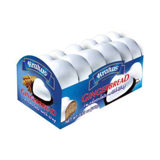 KRAKUS Gingerbread (Heart) in Chocolate with Icing 190g