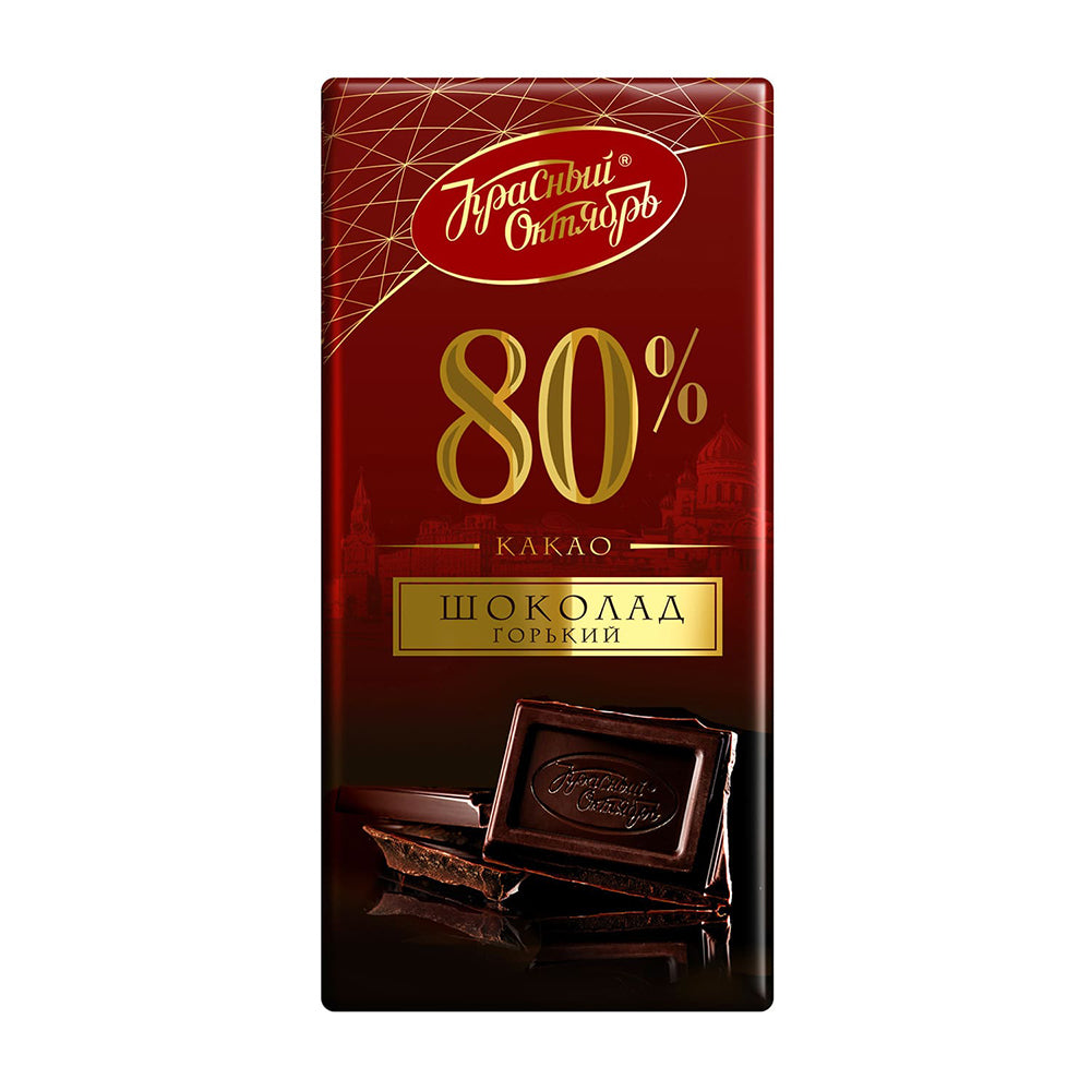 KRASNY OKTYABR Dark Chocolate 80%, 75g