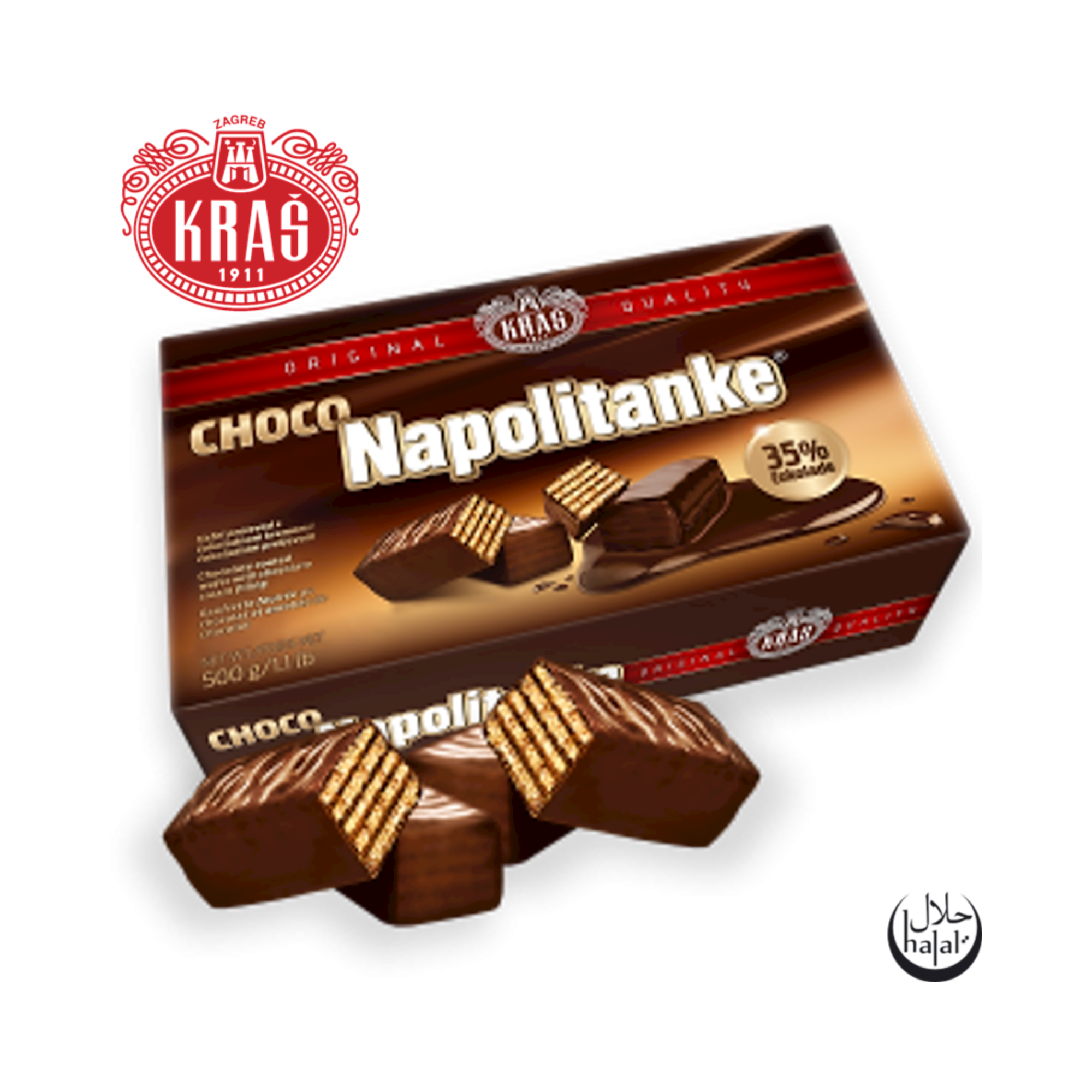 Kras Shop KRAS Wafers Napolitanke-Choco in Choco Glaze, 250g – Borsch and Beyond