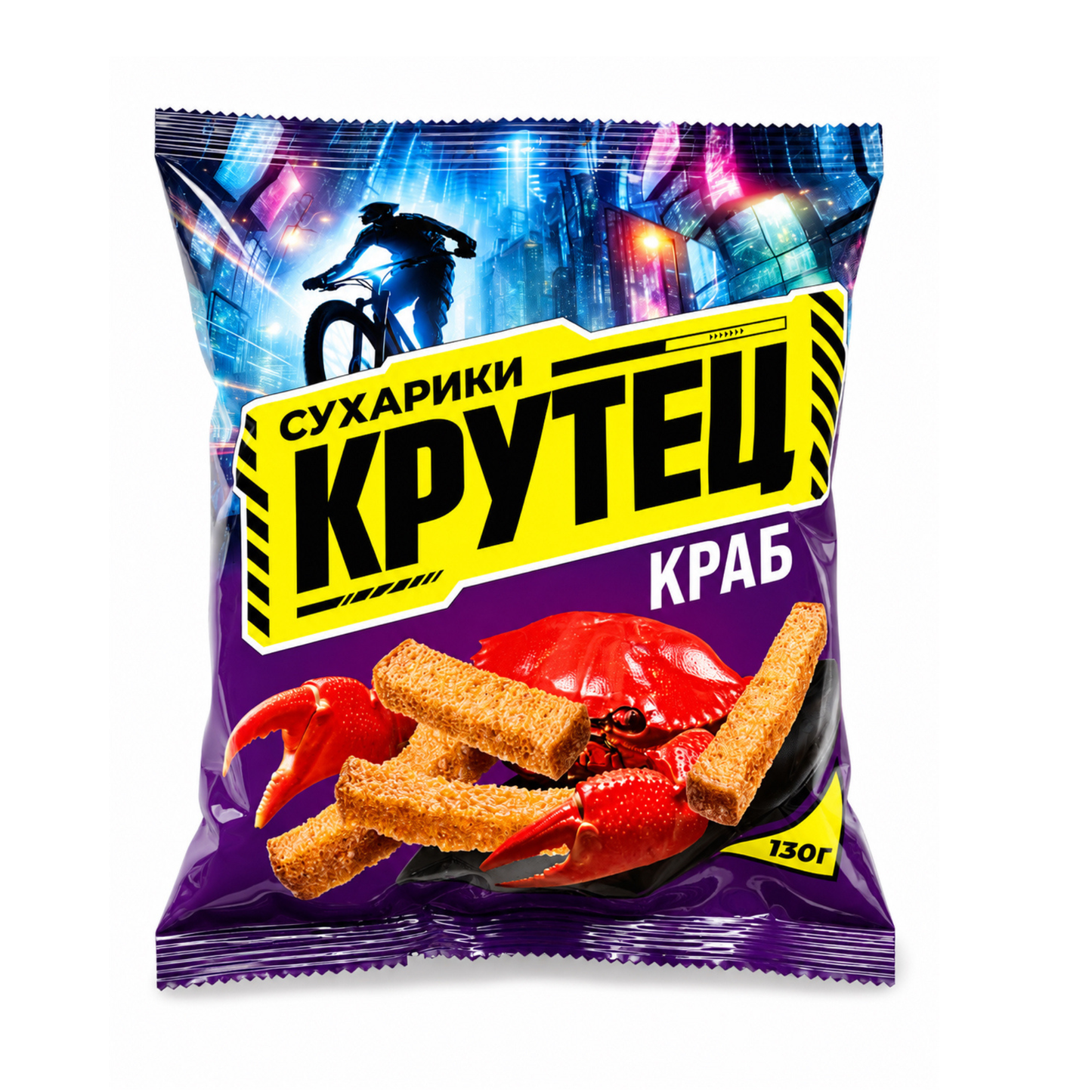 KRUTETS Bread Snacks with Crab Flavor, 130g
