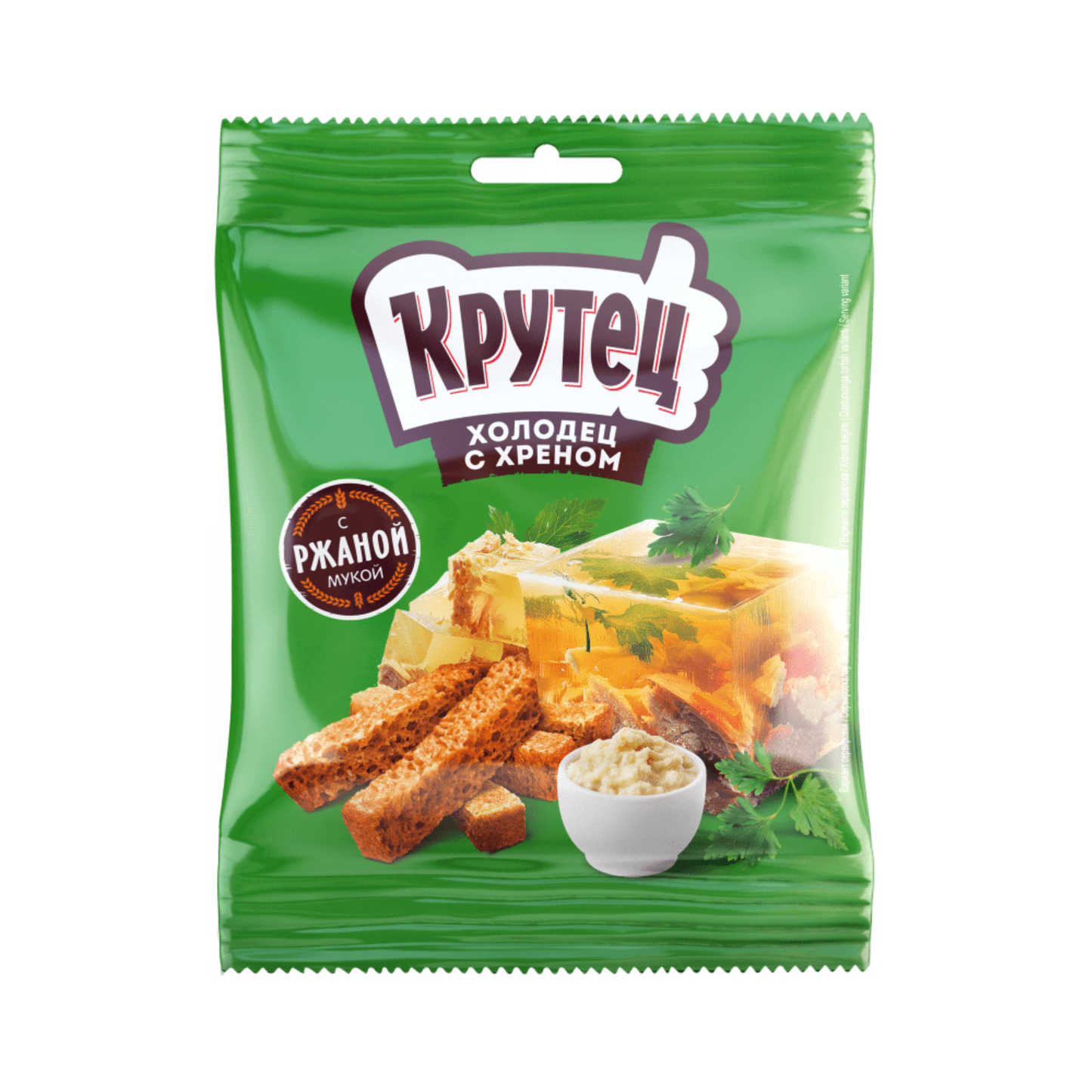 KRUTETS Bread Snacks with Horseradish Holodets Flavor, 80g