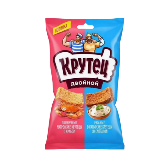 KRUTETS Suhariki with Crab and Sour Cream Flavor 100g
