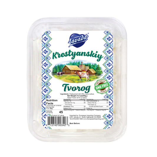 LAVADA Krestyanskiy Farmer Cheese 9%, 400g