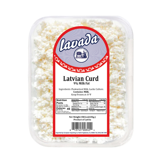 LAVADA Latvian Farmer Cheese 9%, 600g