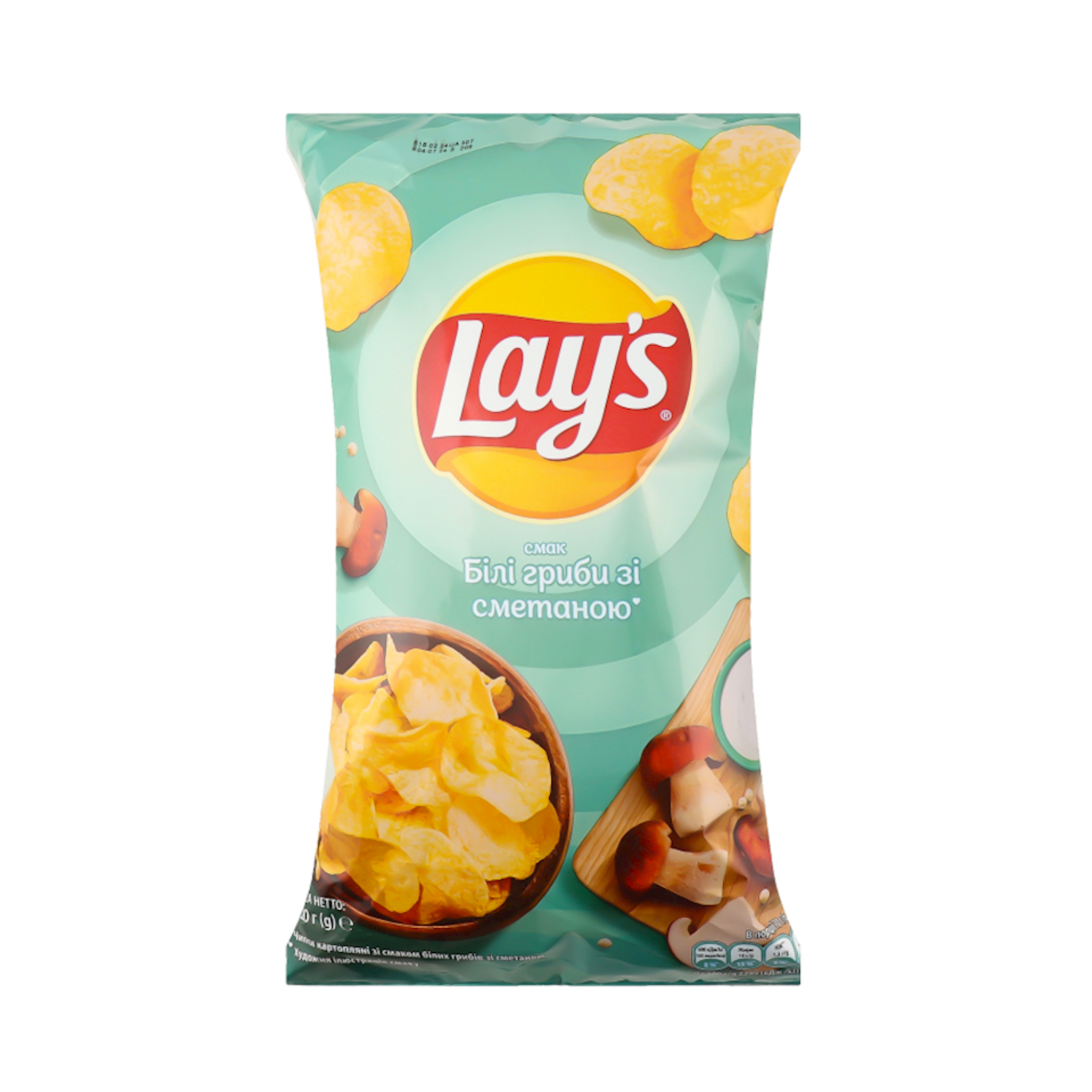 LAY'S Potato Chips White Mushrooms with Sour Cream, 120g