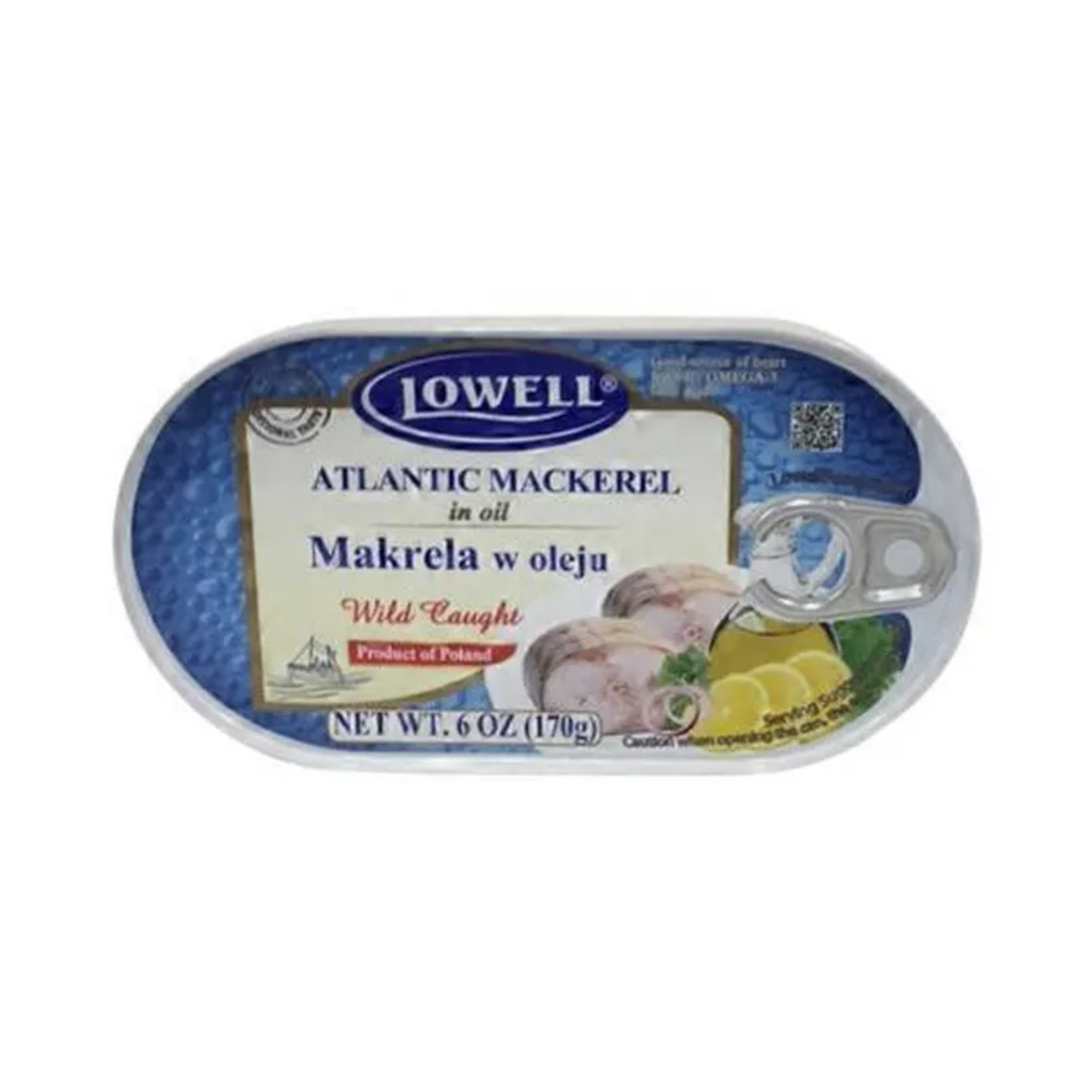 LOWELL Atlantic Mackerel in Oil, 170g