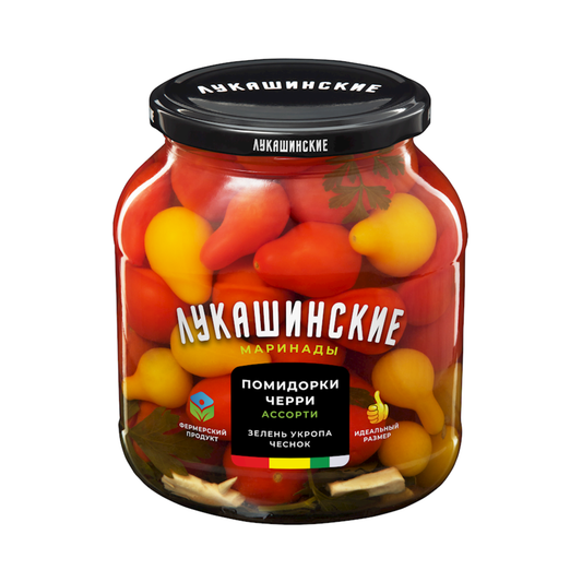 LUKASHINO Assorted Cherry Tomatoes Marinated with Garlic, 670g