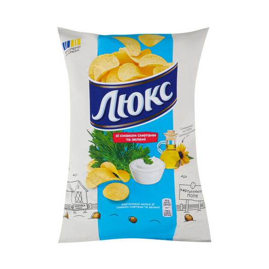 LUX Sour Cream and Herbs Potato Chips, 125g