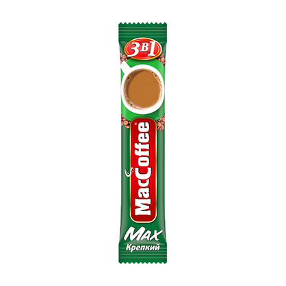 MACCOFFEE Max Крепкий Напиток кофейный растворимый 3 в 1, 20х16г