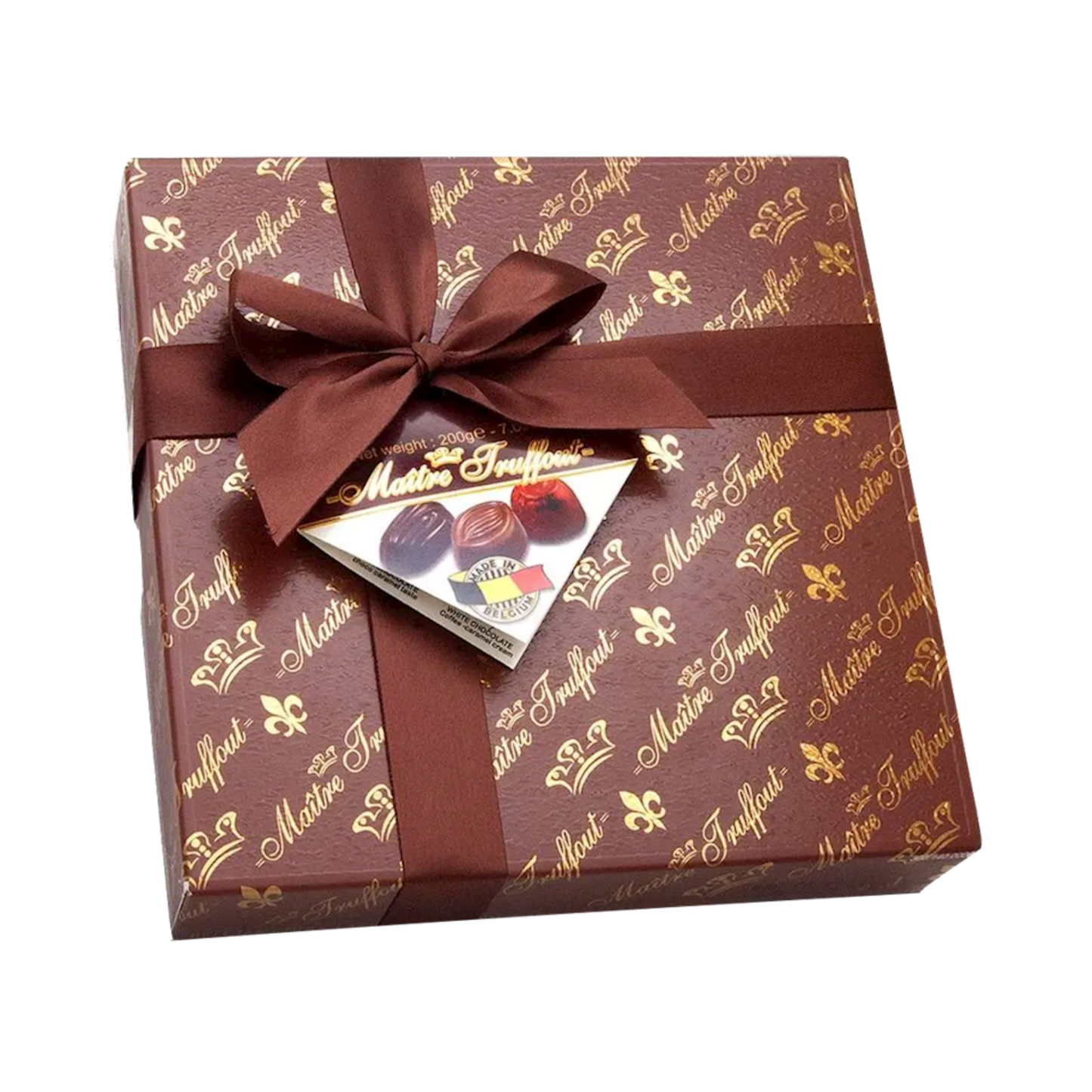 MAITRE TRUFFOUT Pralines Belgium Dark Candy Box, 200g