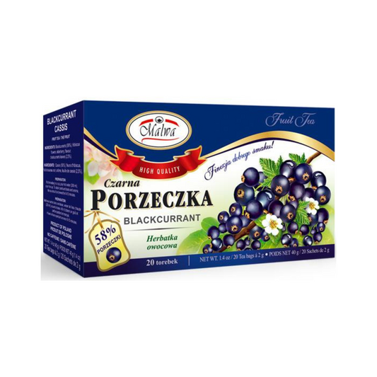 MALWA Blackcurrant Herbal Tea, 20 bags