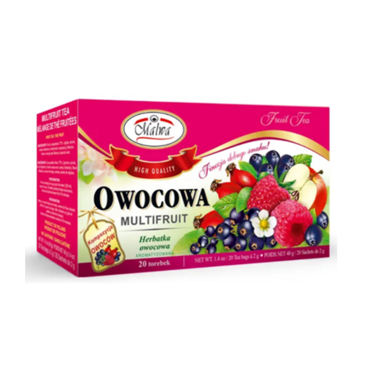 MALWA Multifruit Herbal Tea, 20 bags