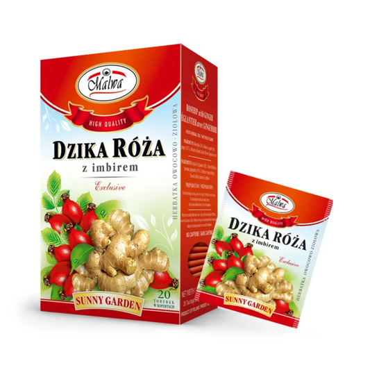 MALWA Rosehip and Ginger Herbal Tea, 20 bags