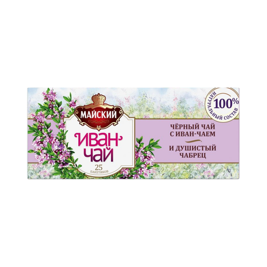 MAYSKIY Black Tea with Ivan-Chai Willowherb and Thyme, 25tb