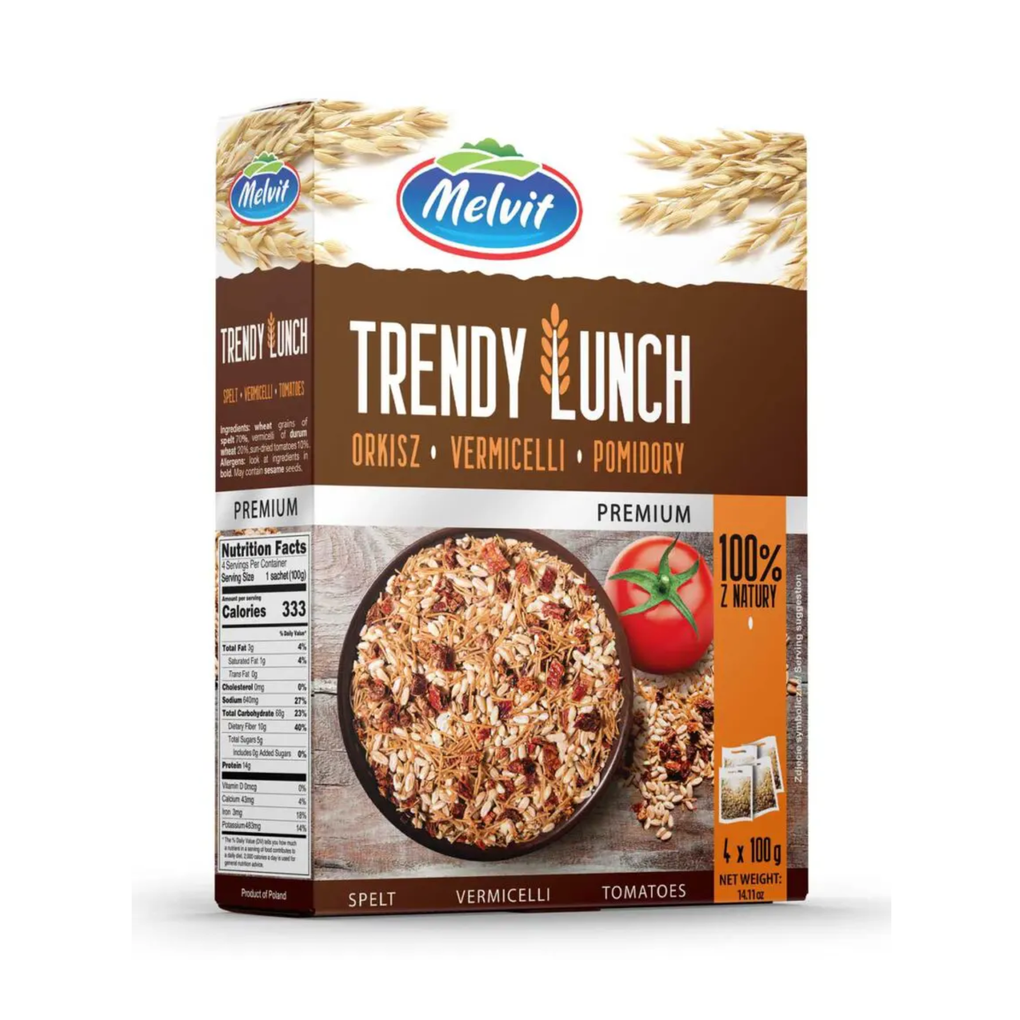MELVIT Trendy Lunch Mix of Groats, 4x100g