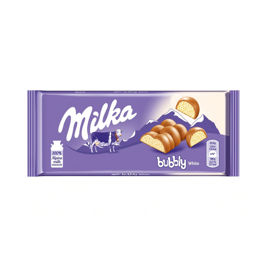 MILKA Bubbly White Chocolate Bar, 95g